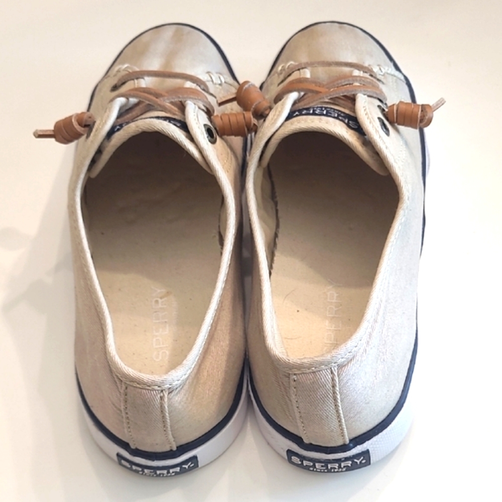 Sperry Top-Sider Crest Vibe Canvas Sneaker Barrel Ties Memory Foam Boat Shoe - Picture 8 of 17